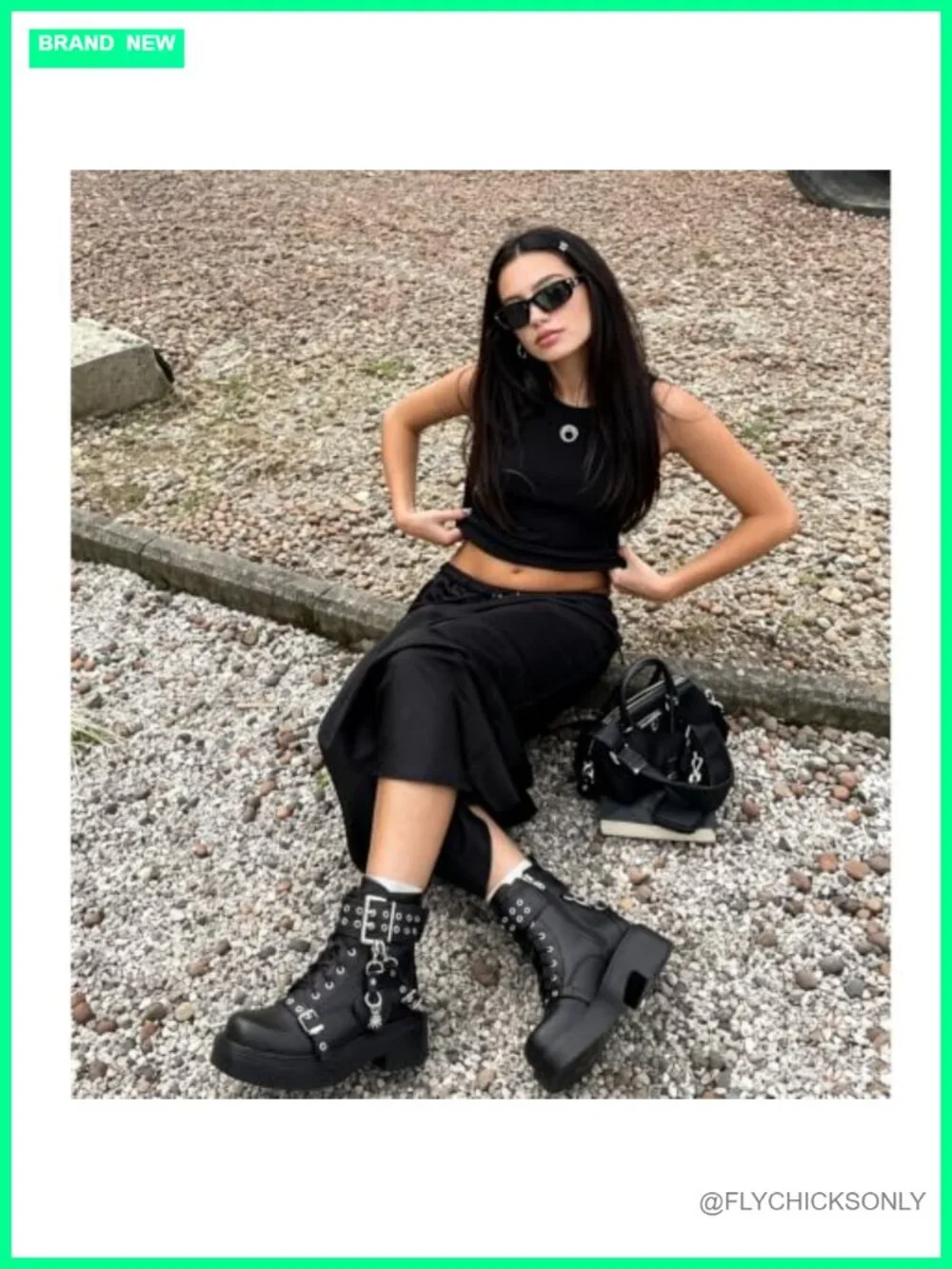 Platform Goth Ankle Boots Chunky Heel Lace Up Booties